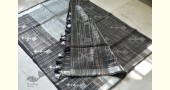 Tissue linen handloom saree in black color