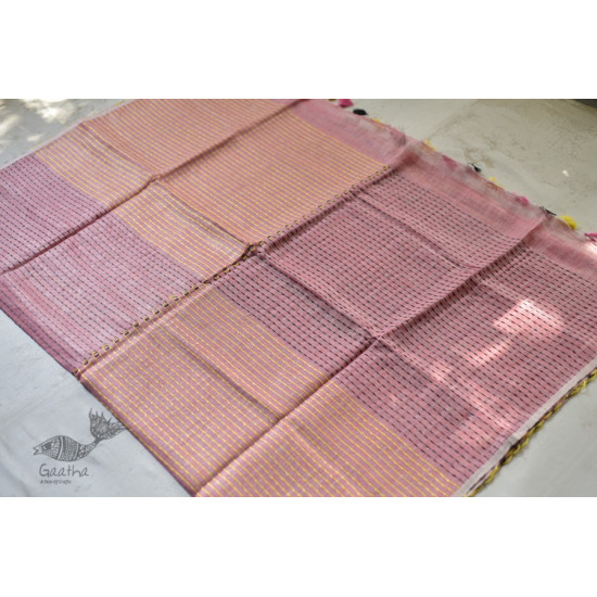 Tissue linen handloom embroidered saree