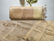 Kopal | Handloom Hand Embroidered Linen Saree ~ 2