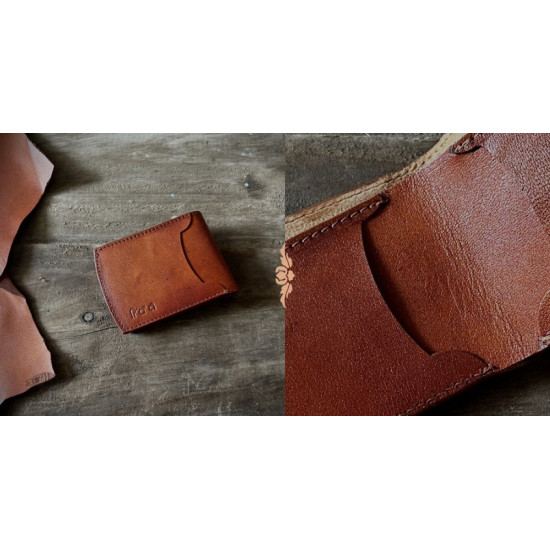 shop Ginger Mini Leather Wallet