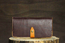 रिक्त . Rikt | Leather ~ Long Wallet - Wine