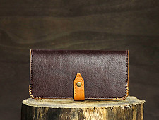 रिक्त . Rikt | Leather ~ Long Wallet - Wine