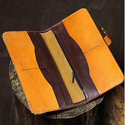 रिक्त . Rikt | Leather ~ Long Wallet - Wine