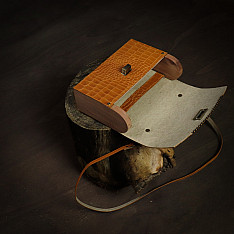 रिक्त . Rikt | Leather ~ Box Sling - Light Tan