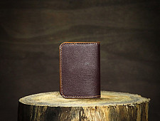 रिक्त . Rikt | Leather ~  Card Wallet - Wine