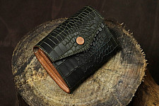 रिक्त . Rikt | Leather ~ Small Clutch Wallet - Green