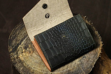 रिक्त . Rikt | Leather ~ Small Clutch Wallet - Green
