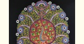 shop rogan art painting from gujarat - Peacock in Black Background