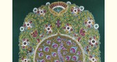 shop rogan art painting from gujarat - Peacock in Green Background