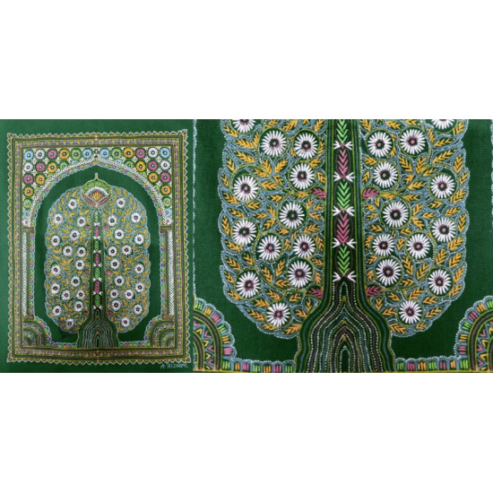 shop rogan art painting from gujarat  - Green Background