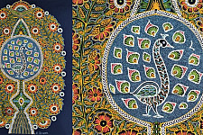 Art from Banni ~ Rogan Art Painting ( 20" X 12" ) - Morpankh