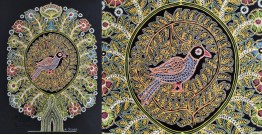Art from Banni ~ Rogan Art Painting ( 20" X 12" ) - Parrot