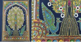 Art from Banni ~ Rogan Art Painting ( 20" X 14" ) - Peacocks
