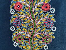 Art from Banni ~ Rogan Art Painting ( 10 x 6 inch ) - Blue