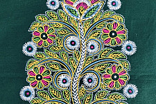 Art from Banni ~ Rogan Art Painting ( 10 x 6 inch ) - Green
