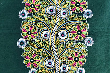 Art from Banni ~ Rogan Art Painting ( 10 x 6 inch ) - Green