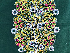 Art from Banni ~ Rogan Art Painting ( 10 x 6 inch ) - Green