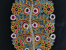 Art from Banni ~ Rogan Art Painting ( 10 x 6 inch ) - Black