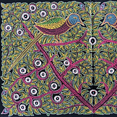 Art from Banni ~ Rogan Art Painting ( 20 x 12 inch ) - Bird
