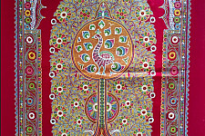 Art from Banni ~ Rogan Art Painting ( 24 x 36 inch ) - Red