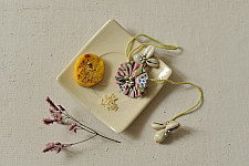 Threads of Tradition | Handmade Cotton Fabric Rakhi - Bhai Bhabhi Rakhi Set