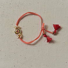 Threads of Tradition | Kundan Rakhi Set For Bhai & Bhabhi