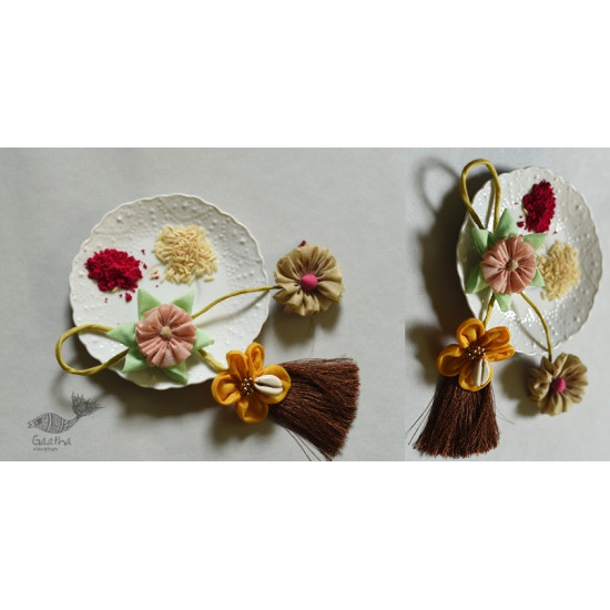 handmade chanderi fabric rakhi - Reusable as Curtain Tie 