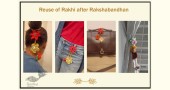 handmade chanderi fabric rakhi - Reusable as Curtain Tie 