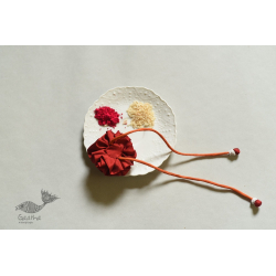 Threads of Tradition |Chanderi Fabric Rakhi - Hadndmade & Reusable 