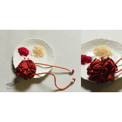 Threads of Tradition |Chanderi Fabric Rakhi - Hadndmade & Reusable 