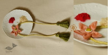 Threads of Tradition ~ Handmade Fabric Rakhi - Sun Flower