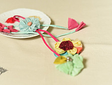 Threads of Tradition ~ Bhai - Bhabhi Rakhi & Lumba Rakhi ( Set of Two ) D