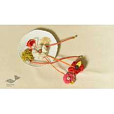 Threads of Tradition ~ Handmade Bhai - Bhabhi Rakhi & Lumba Rakhi ( Set of Two ) E