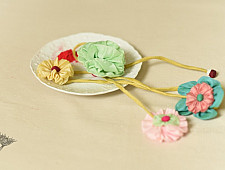 Threads of Tradition ~ Bhai - Bhabhi Rakhi & Lumba Rakhi ( Reusable ) - Set of Two