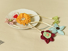 Threads of Tradition ~ Handmade Bhai - Bhabhi Rakhi & Lumba Rakhi ( Set of Two ) G