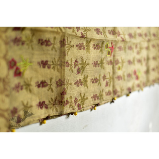 shop block printed kota cotton embroidered dupatta 