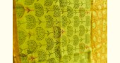 shop yellow block printed kota cotton embroidered dupatta in USA