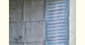 shop blue block printed kota cotton embroidered dupatta 