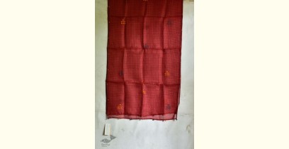 Saarang . सारंग ☁ Kota Doria Silk Embroidered Stole ☁ 12