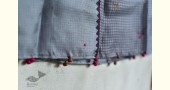 shop grey pink block printed kota silk embroidered Stole 