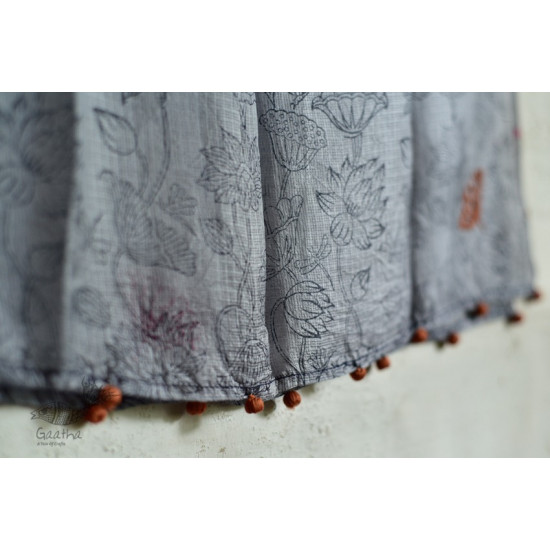 shop block printed kota silk embroidered Stole 