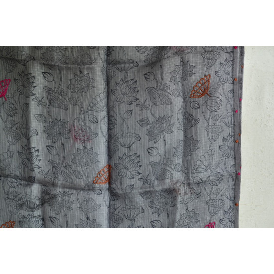 shop block printed kota silk embroidered Stole 