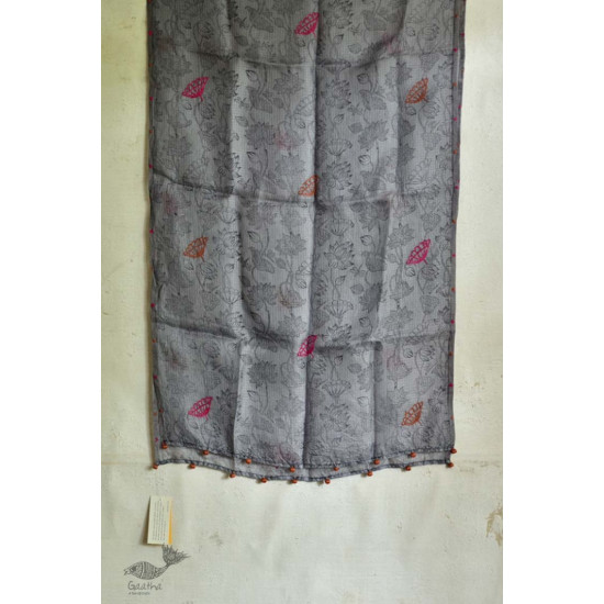 shop block printed kota silk embroidered Stole 