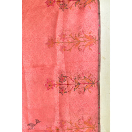 shop block printed kota silk embroidered Stole 