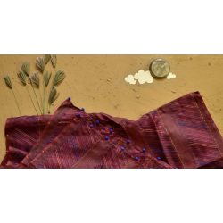 Saarang . सारंग ☁ Kota Doria Silk Embroidered Stole ☁ 13