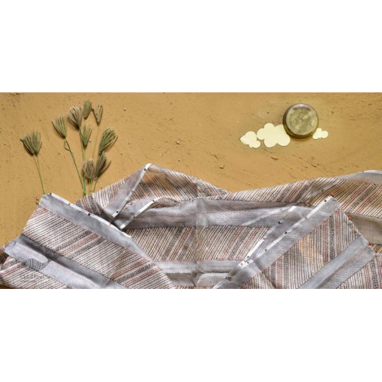 shop block printed kota silk embroidered Stole 