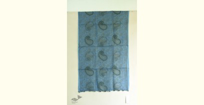 Ittefaq . इत्तफाक | Kota Doria Silk Embroidered Stole - Blue