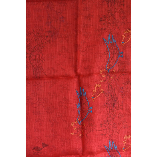 kota silk embroidered stole