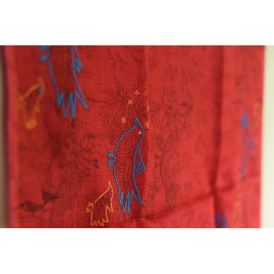 kota silk embroidered stole