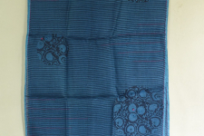 Ittefaq . इत्तफाक | Kota Doria Silk Embroidered Stole - Blue